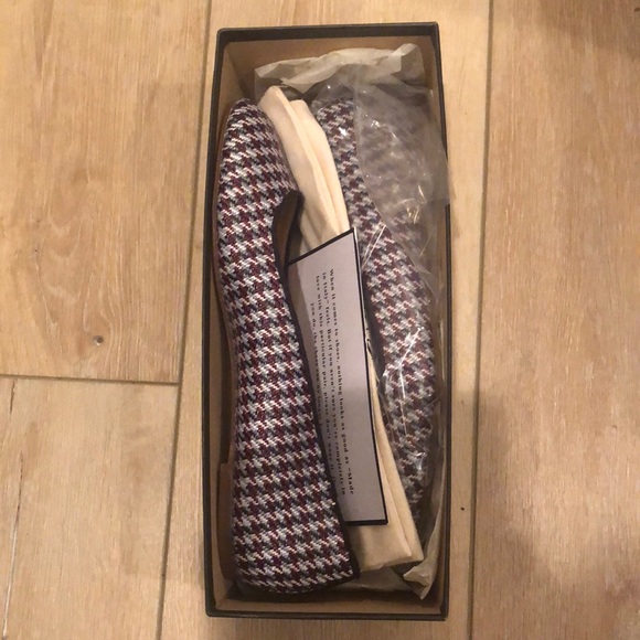 Nora Houndstooth Ballet Flats - Made In Italy - New w/ box & dust bag - Picture 3 of 13